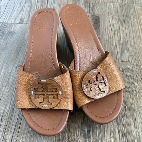 Tory Burch Patti 3 Wedge Sandals Size 8 - Picture 1 of 10